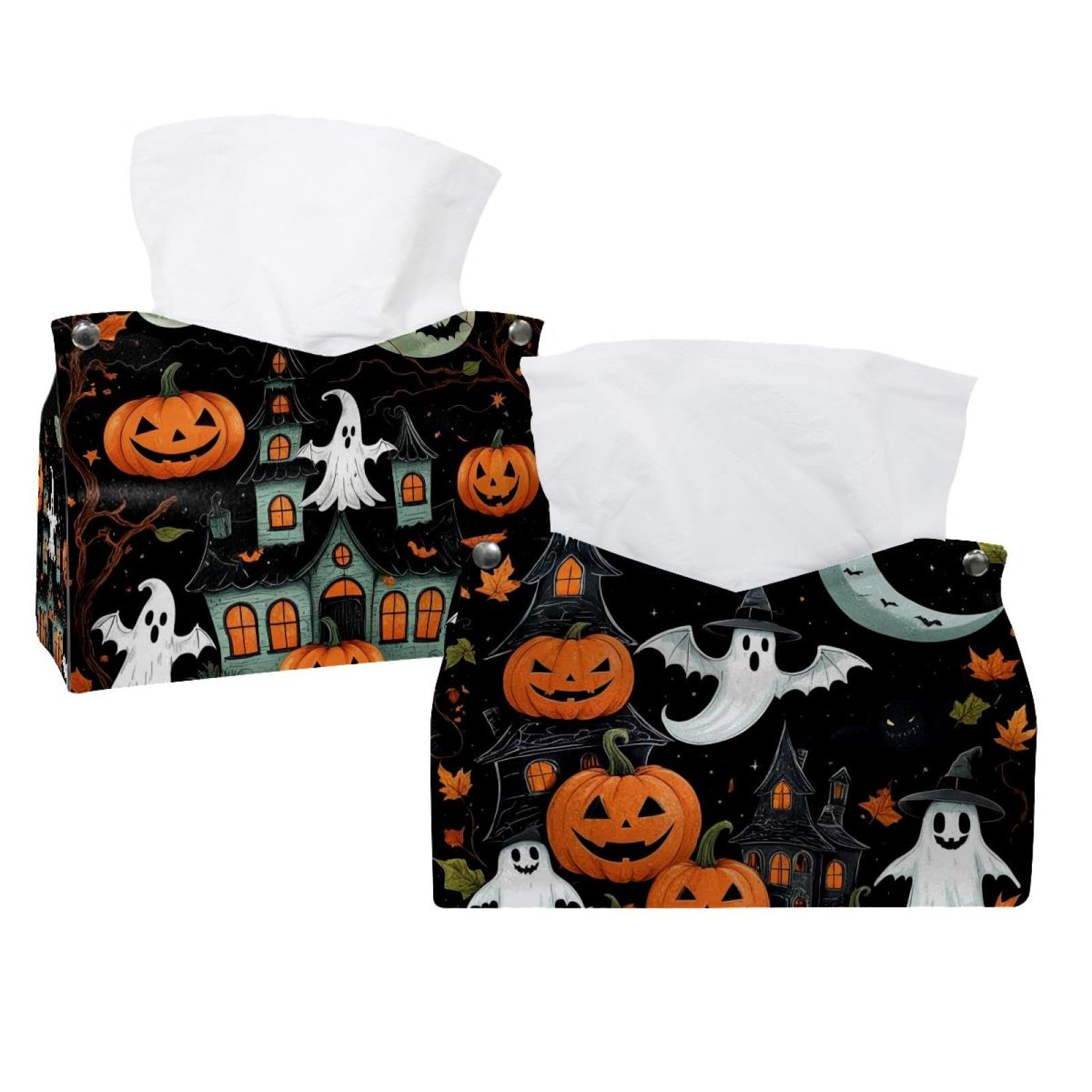 Housse de boîte à mouchoirs Halloween pour décorer votre salon et table de nuit