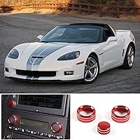 Vista 5 de PIUGILH Cubierta de Perilla de Ajuste de Volumen de Aire Acondicionado Compatible con Corvette C6 2007-2013 Accesorios Interiores, Cubierta