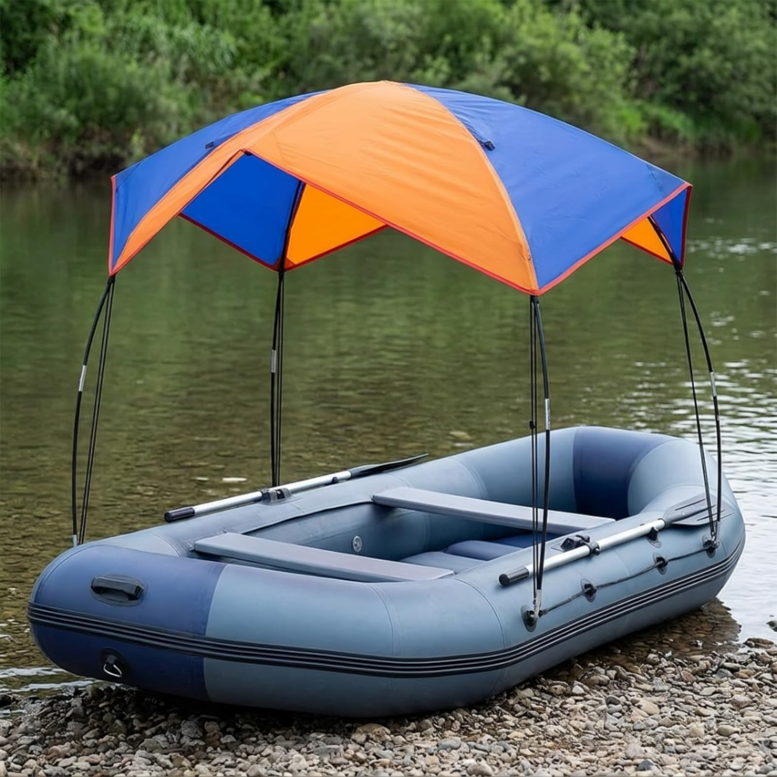 Tettuccio per Barca con Ganci Pieghevole, Size to 2 | Bimini Top, per Lago, Diportisti, Pescatori