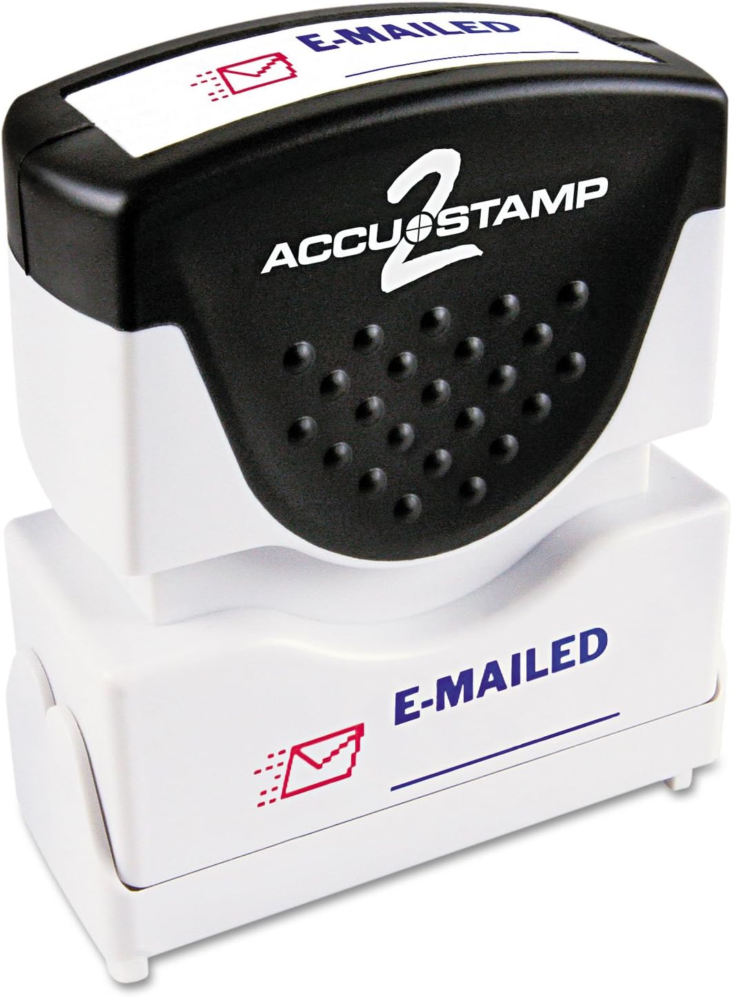 ACCUSTAMP2 035541 Pre-Inked Shutter Stamp EMAILED, Red/Blue Ink, 1 Count