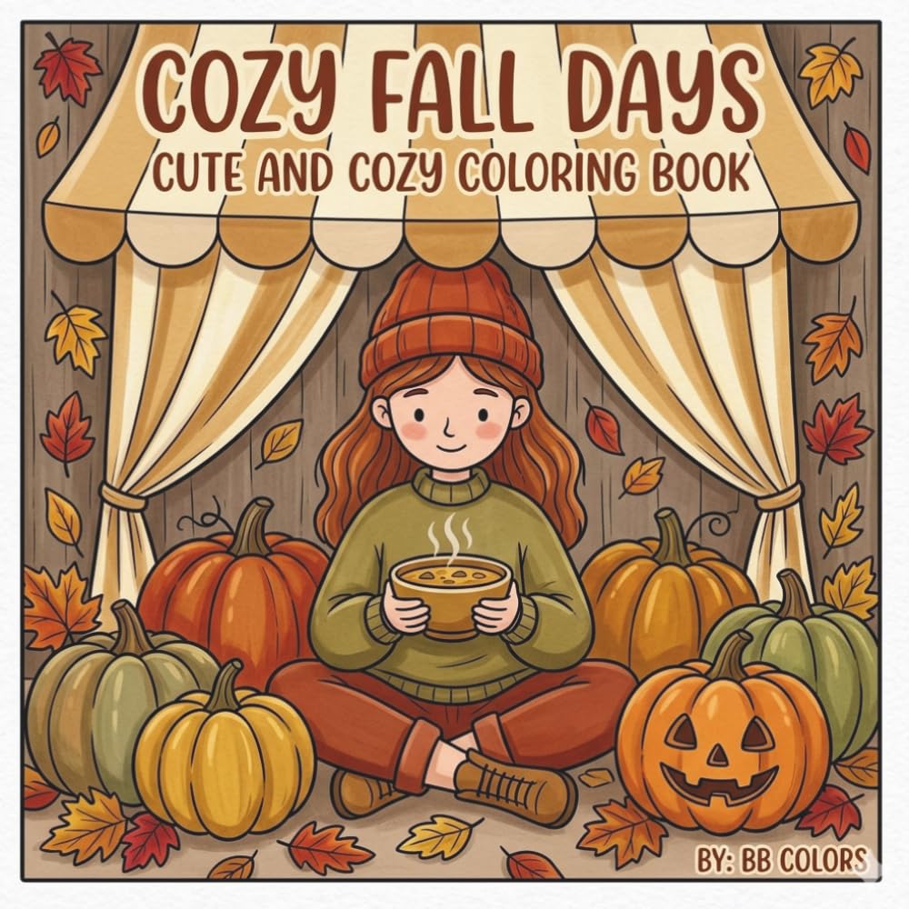 COZY FALL DAYS: CUTE AND COZY COLORING BOOK