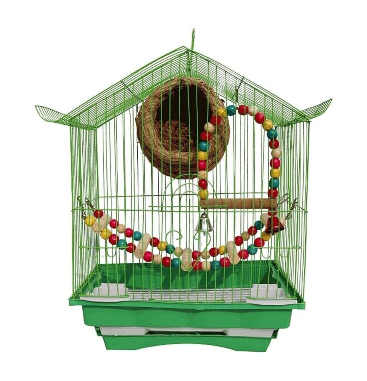 Vogelkäfig Stabile Vogelkäfige Retro-Vogelkäfig aus Schmiedeeisen mit Rollständer Langlebiger Vogelhäuschenträger für mittelgroße Vögel Vogelbedarf
