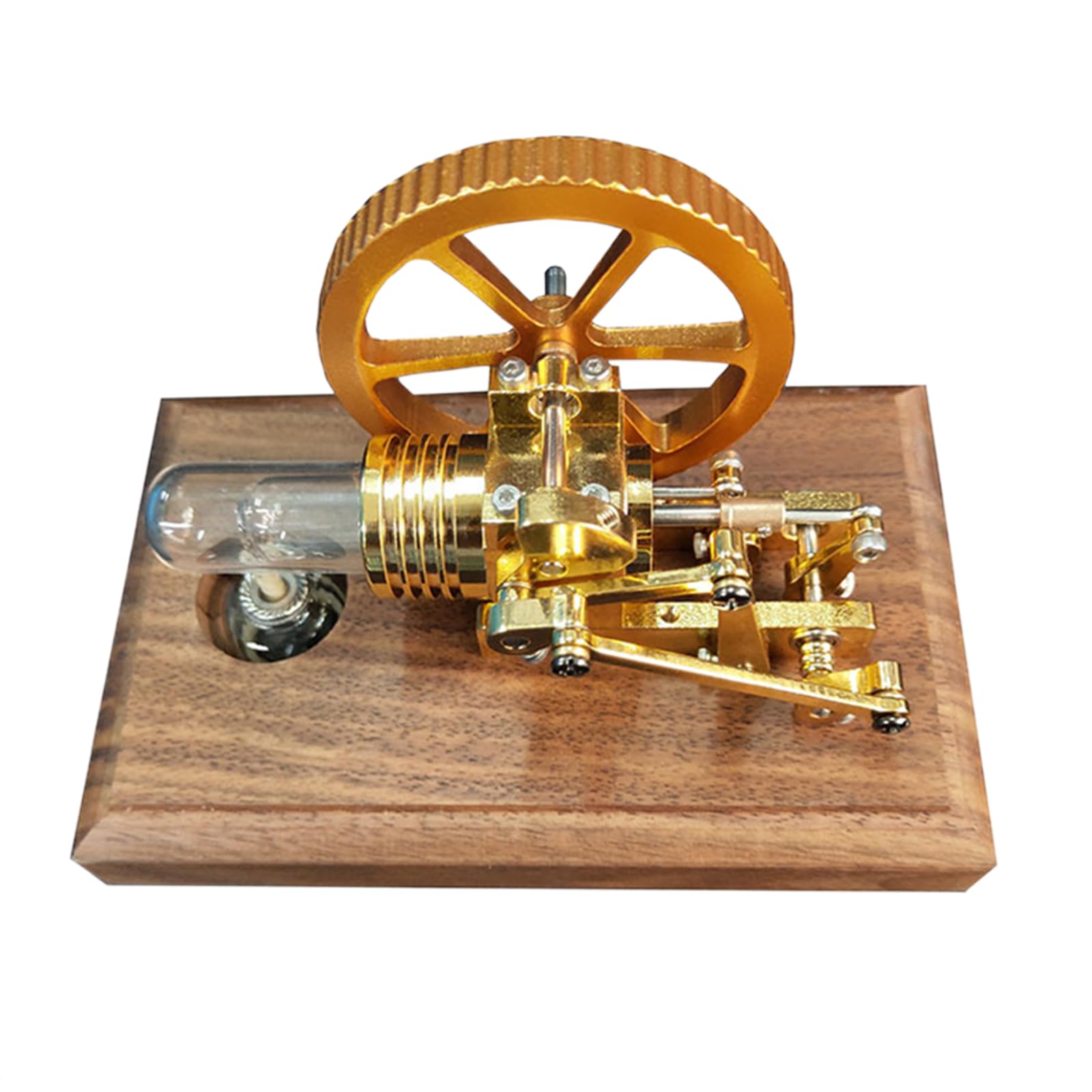 ZIZZ Stirling Engine Model Coaxial Swing Arm Steam Engine Model Engine Teaching Aids Gift Ornaments Physical Toys