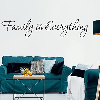 Family is Everything Wall Decor Decal Quote Sayings Words Stickers Lettering Vinyl Wall Art Inspirational Home Decor