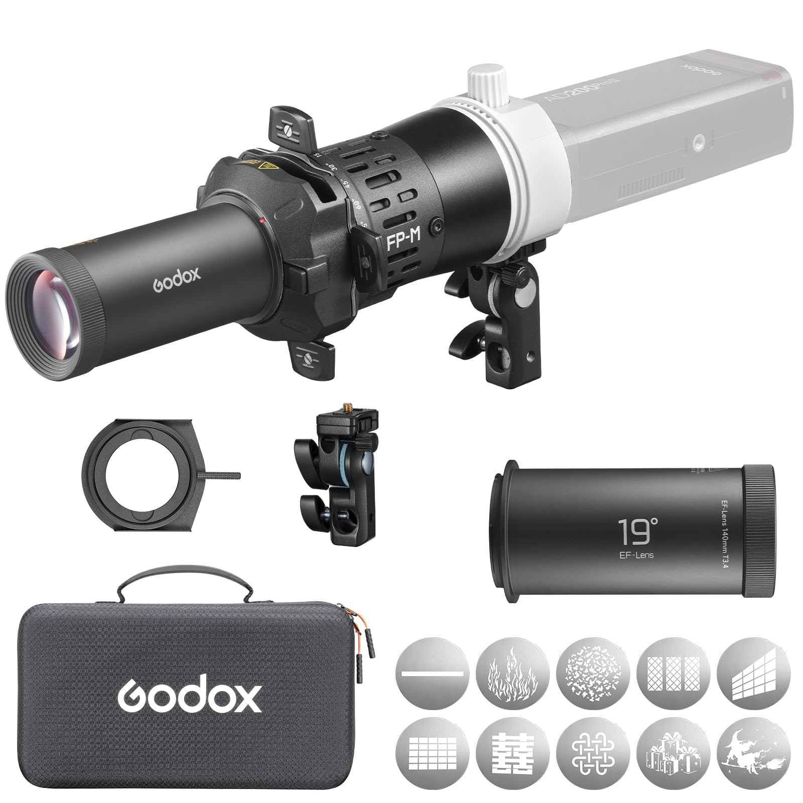 FP-M-19 Flash Projector Snoot for AD200Pro AD200Pro II V860III V480