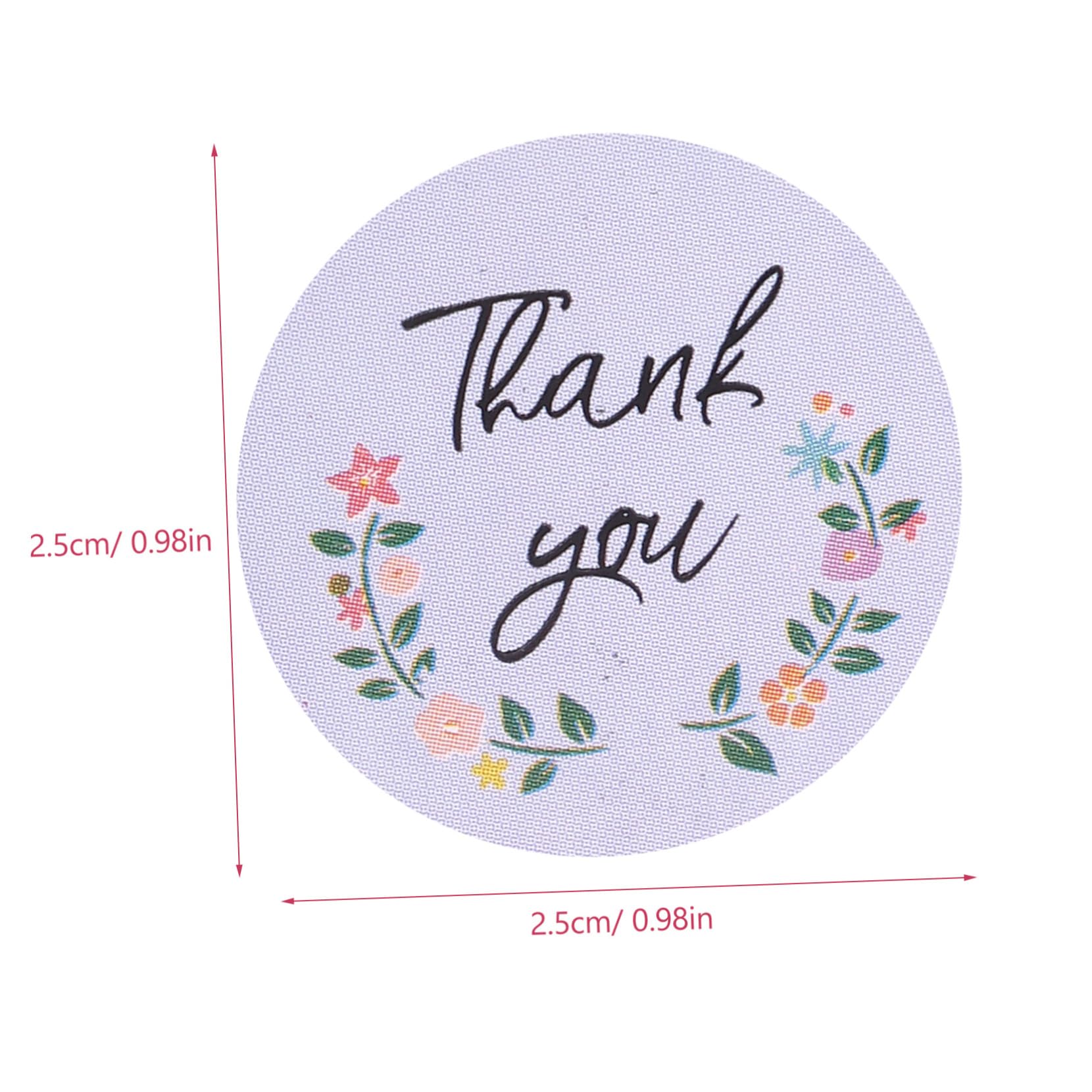 STOBOK 15rotoli Rotondi Adesivi Decorativi Per Confezioni Di Ringraziamento Di Etichette Adesive Per Matrimoni Compleanni e Feste Adesivi Per Ogni