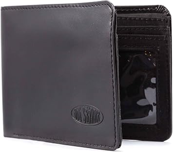 Big Skinny Mens L-Fold Passcase Leather Slim Wallet, Holds Up to 30 Cards