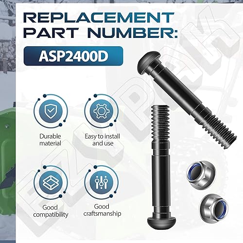 Miniatura 5 de Pasador de cizalla para soplador de nieve compatible con EGO Power+ ASP2400D soplador de nieve de 2 etapas (2)