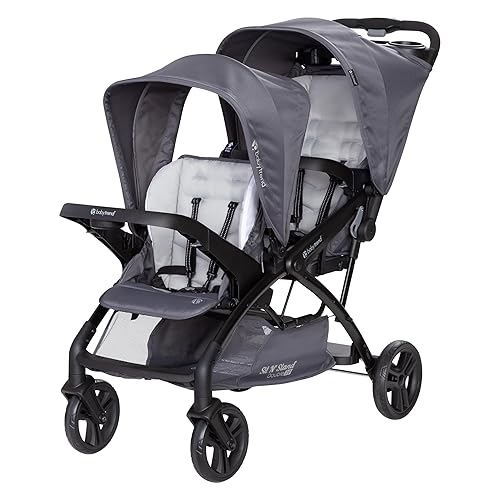 Baby Trend Sit N' Stand - Cochecito doble 2.0, gris tablero