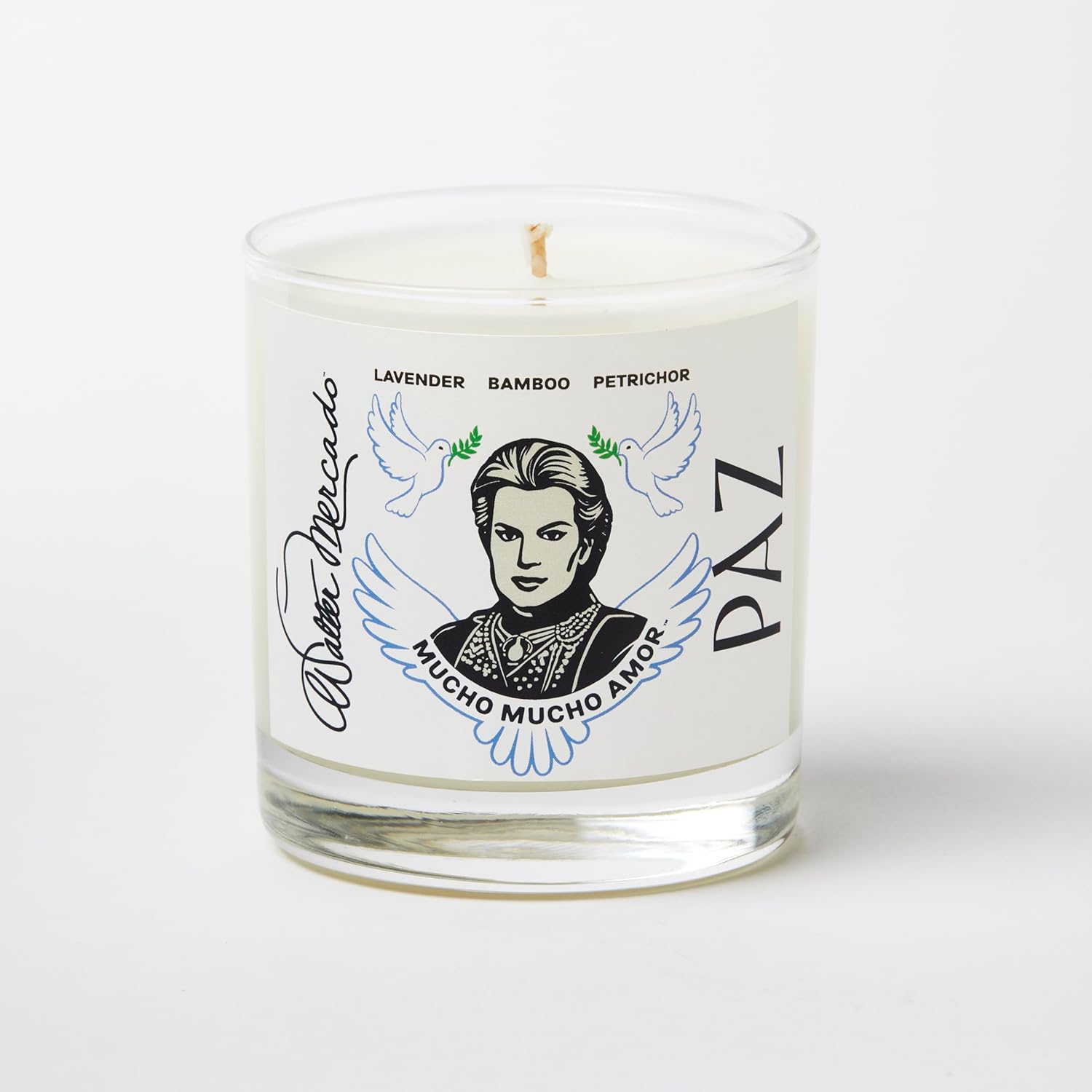 The Official Walter Mercado™ Store Paz - Peace Candle, Lavender Bamboo Petrichor Scent, 8.5 oz, 50-Hour Burn Time, Plant Based Coconut & Apricot Blend Wax
