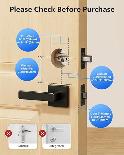 Miniatura 8 de Philips Cerradura inteligente, cerradura de puerta inteligente WiFi integrada, control remoto de aplicación, cerradura de puerta de entrada sin