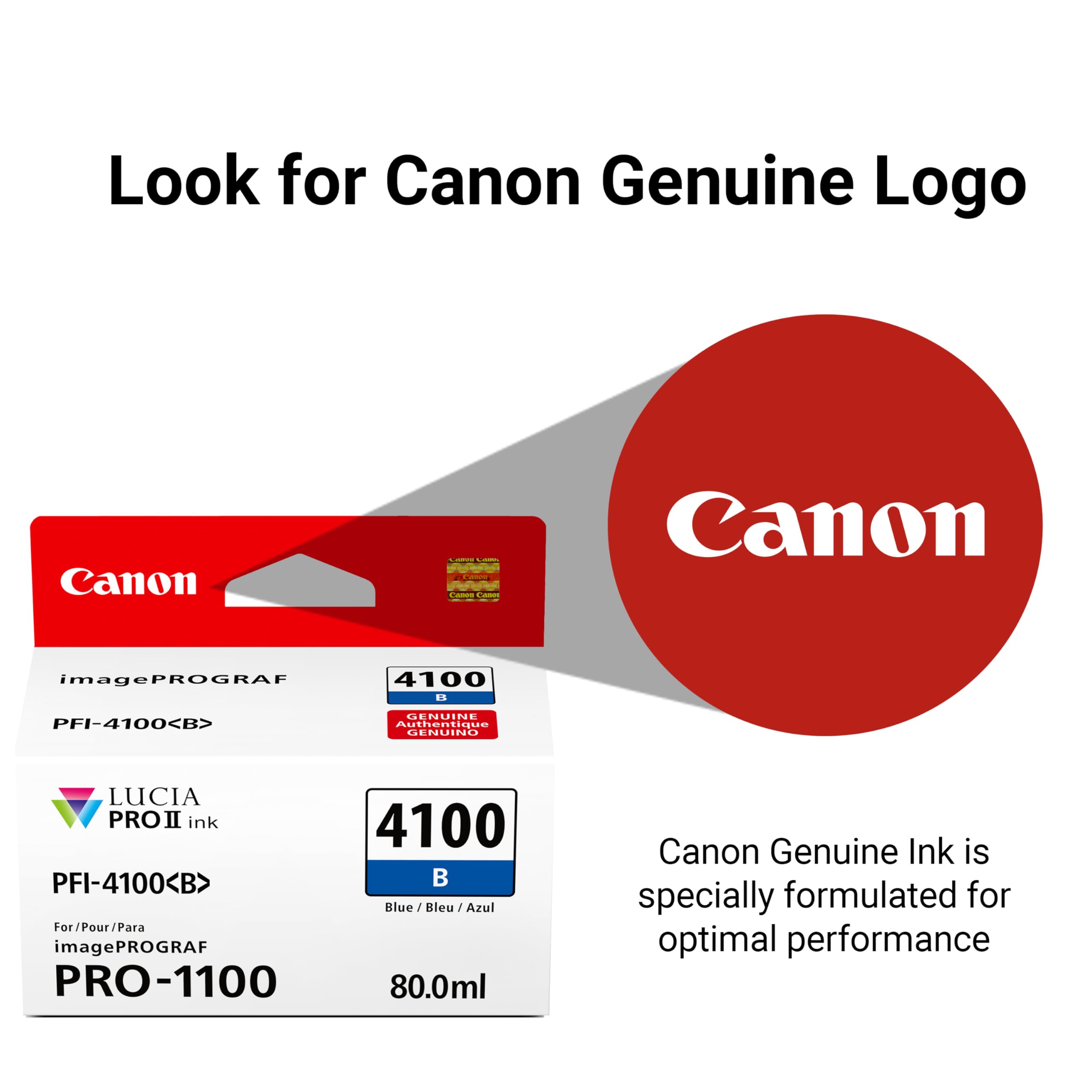Canon Pro 100 Ink Cartridges Canon PFI-4100 Genuine Chroma Optimizer Ink Tank - 80mL For ImagePROGRAF PRO-1100 Printers Canon Chroma Optimizer Ink