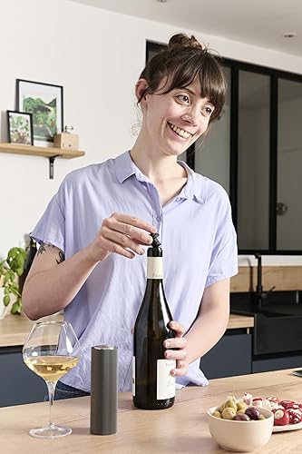 Miniatura 3 de Bomba de vacío eléctrica para vino 100% automática en aluminio, carbono, 14 cm - 5.5 in