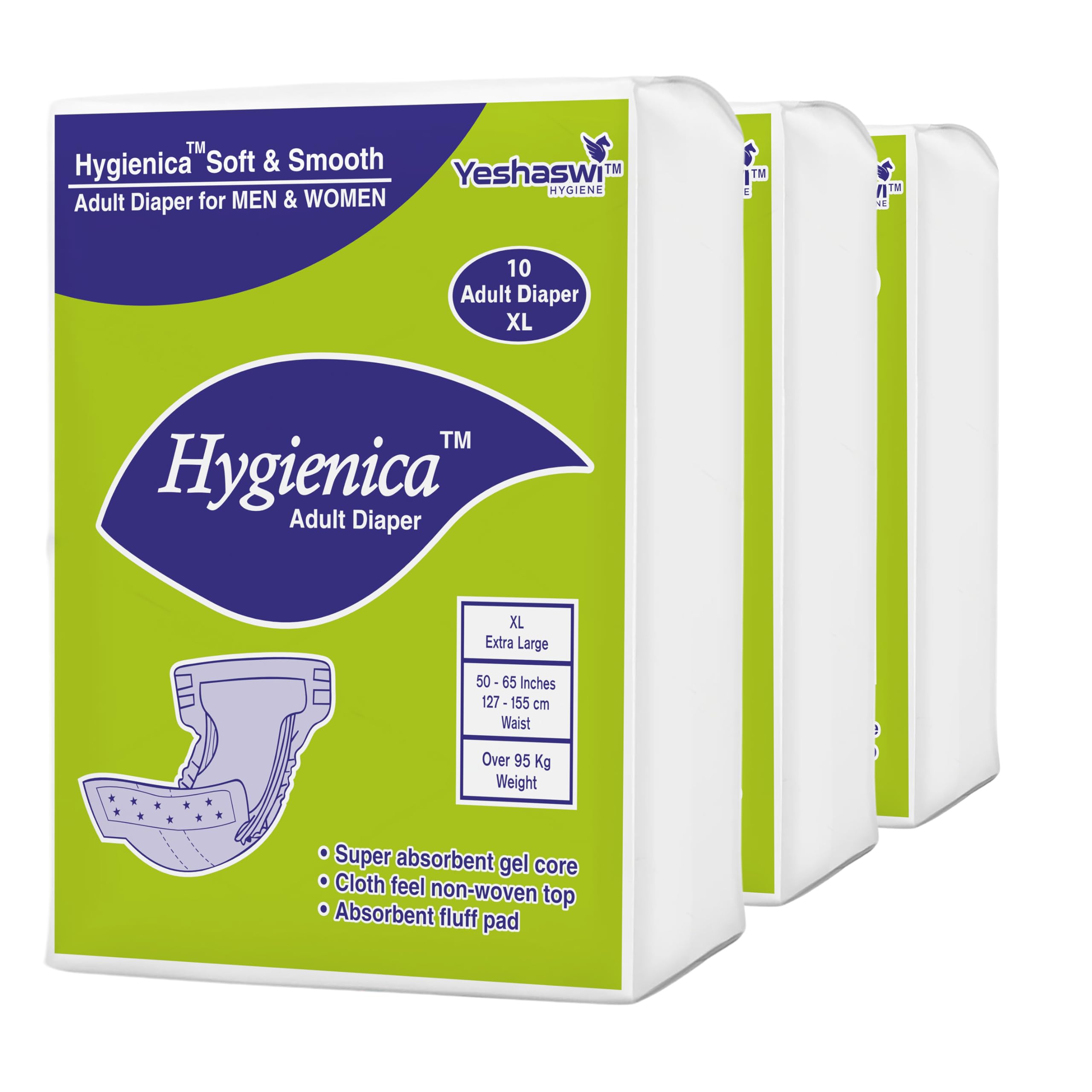 HYGIENICA Adult Disposable Tape Type Diapers, Size Xl, Menstrual Disposable Underwear, Size Xl, Pack Of 3 Pcs-30 (Xl, 30) (B0D22DXNWH) Amazon Price History, Amazon Price Tracker