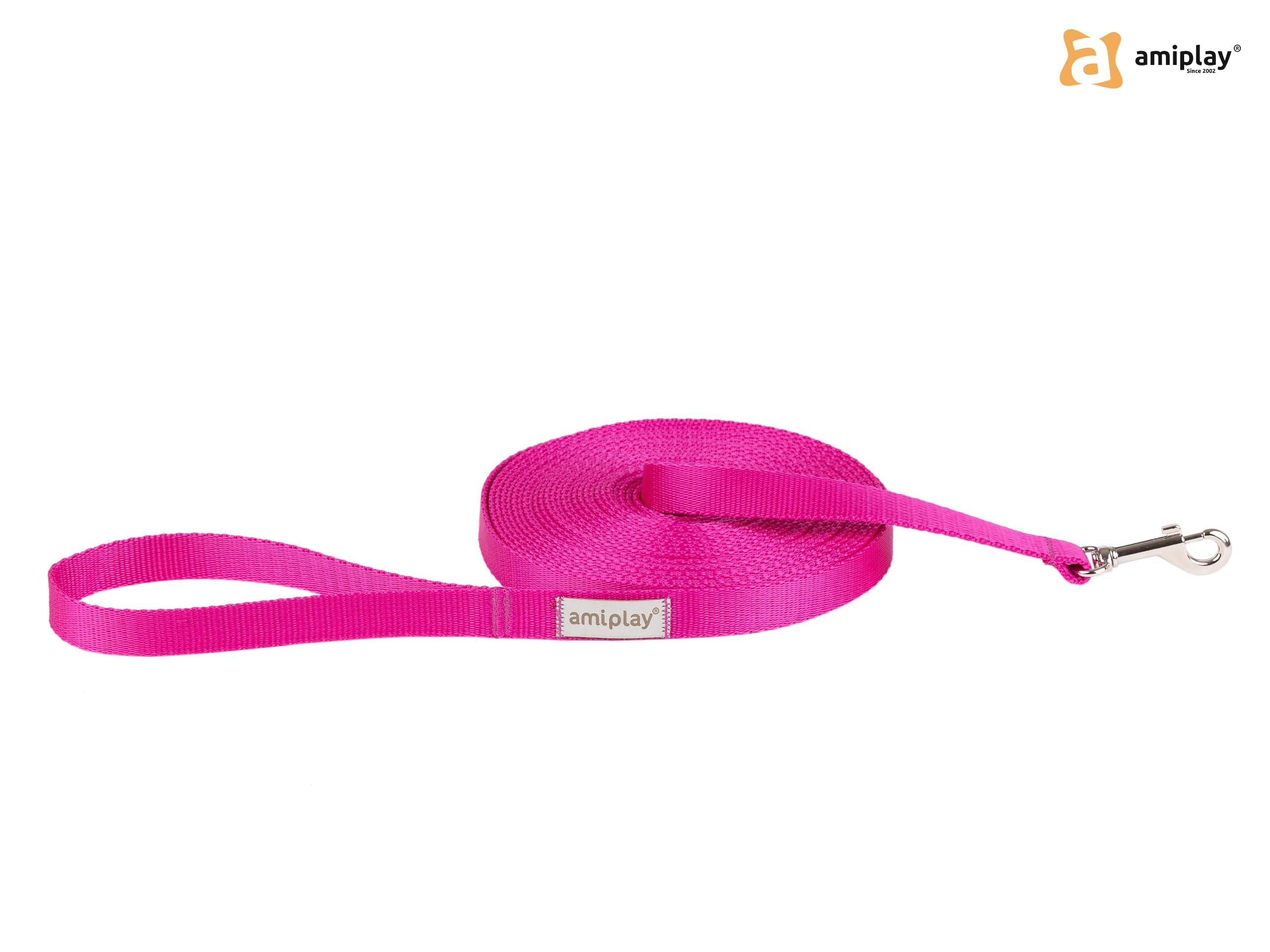 Amiplay Samba Hunde Schleppleine - Trainingsleine 10m - Ideal für Rückruf-Training und Kontrolle - Geeignet für kleine und große Hunde