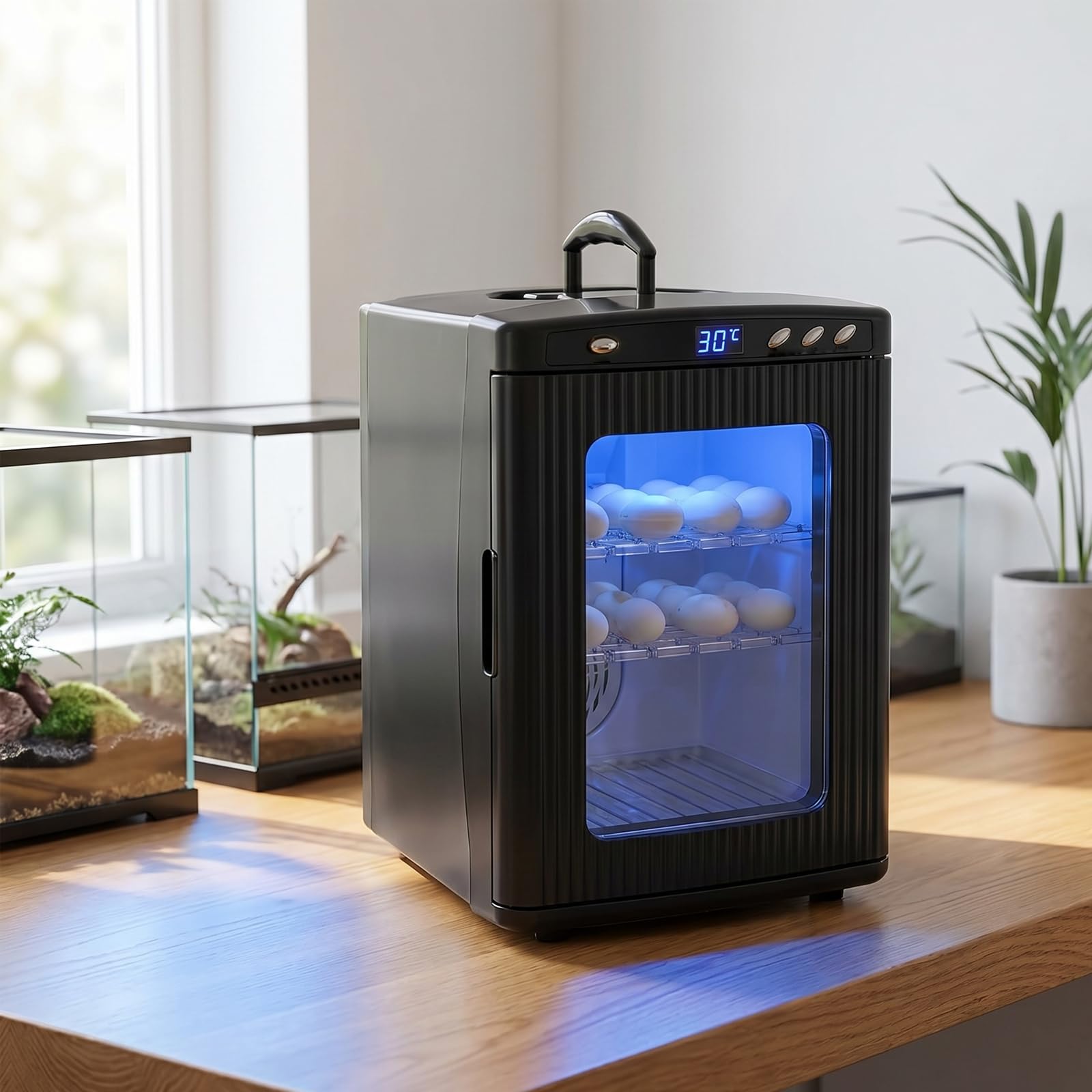 Incubadora para Reptiles De 25 litros, Incubadora Digital De Huevos con Refrigeración Y Calefacción, Termostato De 5 A 60 °c, Incubadora Led Científica para Laboratorio, Ideal para La Eclosión