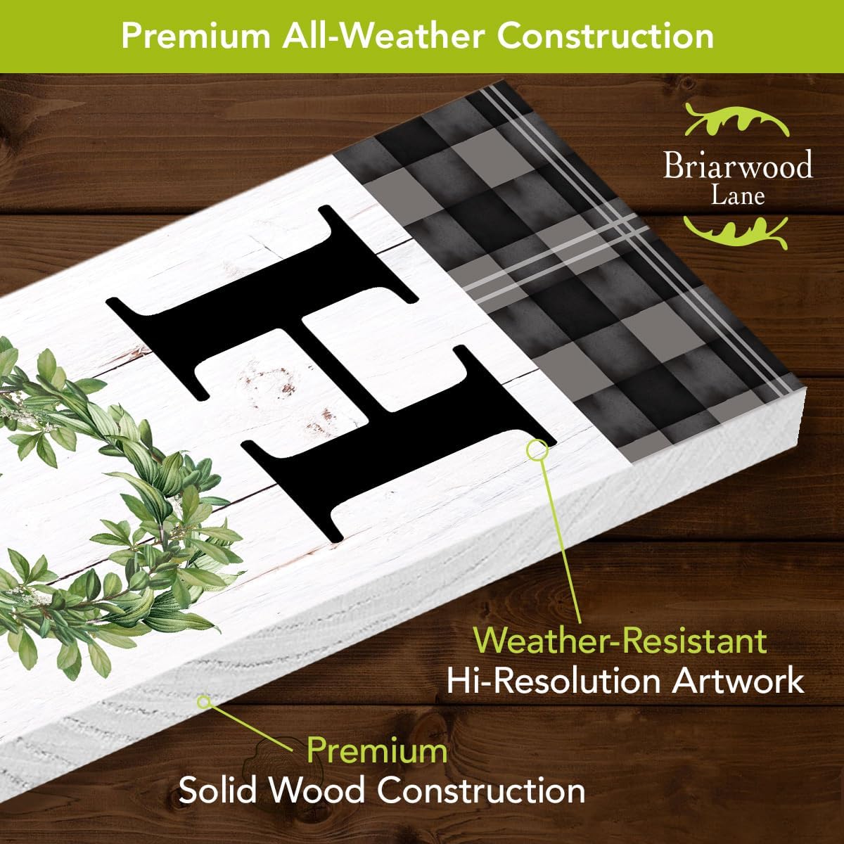 Briarwood Lane Farmhouse Home Reversible Porch Leaner