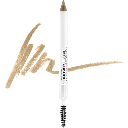 wet n wild Brow-Sessive Brow Pencil, Ultra-Precise Dual Ended Spoolie Brush for Perfect Buidlable Blendable Shaping, Natural Lasting Shades for Every Brow, Cruelty-Free & Vegan - Taupe(Packaged)