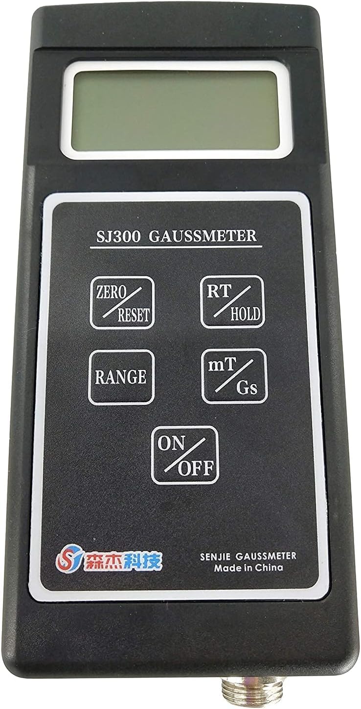 Professional Digital Teslameter Gauss Meter with Adapter 0-200Mt-2000mT Measurement Range DC Magnetic Field Tester