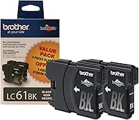 Vista 2 de Brother LC61BK Paquete de 2 cartuchos de tinta negra Negro