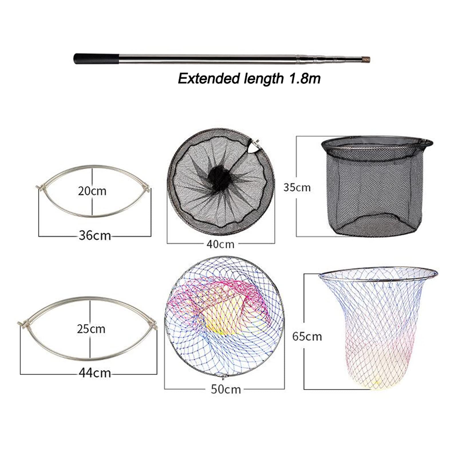 Retino Da Pesca Rete Da Pesca In Lega Di Alluminio Da 35 Cm, Rete Pieghevole For Esterni, Rete Da Immersione Profonda, Testa Rotonda, Piccola Rete Da Pesca Guadino Pesca (Color