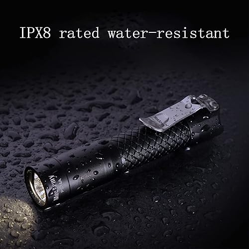 Miniatura 5 de MecArmy PS14 Linterna táctica súper brillante, recargable, temperatura de doble color, resistente al agua IPX8, 1200 lúmenes XPL-HD LED, 5 modos de