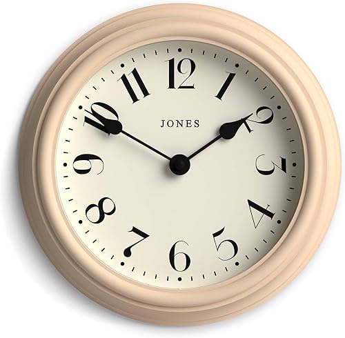 Miniatura 10 de Reloj de pared JONES CLOCKS® Frieze | Pequeño reloj clásico elegante y redondo | 23 cm | Rosa | Diseño bonito ideal para la cocina, sala de estar,