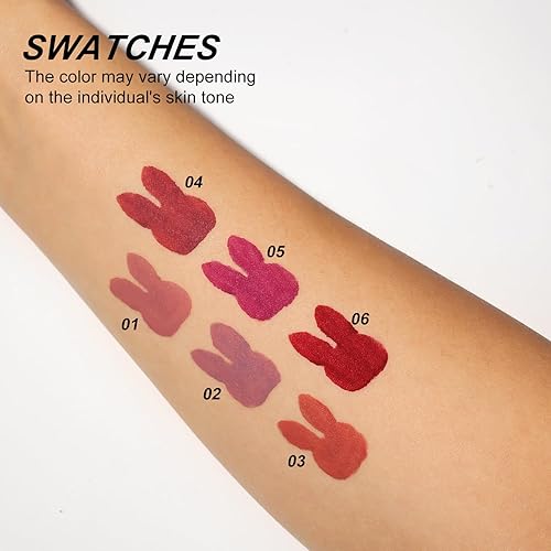 Miniatura 2 de YOUNG VISION Juego de 6 lápices labiales líquidos mate nude – Tonos pigmentados y de larga duración, colección de brillo de labios para niñas y