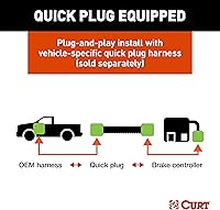 Vista 6 de CURT 51146 TriFlex NEXT Proporcional de inercia controlador de freno eléctrico para remolque, totalmente ajustable, bajo perfil, 2-4 ejes