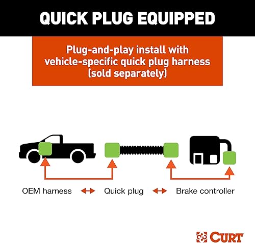 Miniatura 6 de CURT 51116 Venturer Next - Controlador de freno eléctrico para remolque, retardo de tiempo, totalmente ajustable, perfil bajo, 1-3 ejes,