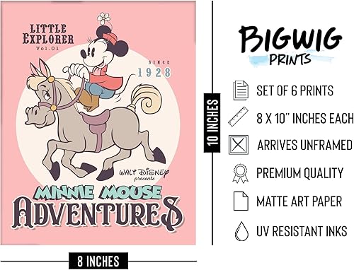 Miniatura 2 de BigWig Prints Decoración de pared de Minnie Mouse, póster de Minnie Mouse, decoración de habitación de Minnie Mouse, decoración de pared de Minnie