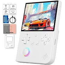 RG 40XXV Retro Handheld Game Consoles Retro Gaming Console Portable Gaming Console Linux 64-bit System 4 inch IPS Screen Cortex-A53 Supports WiFi Bluetooth HDMI and TV Output White