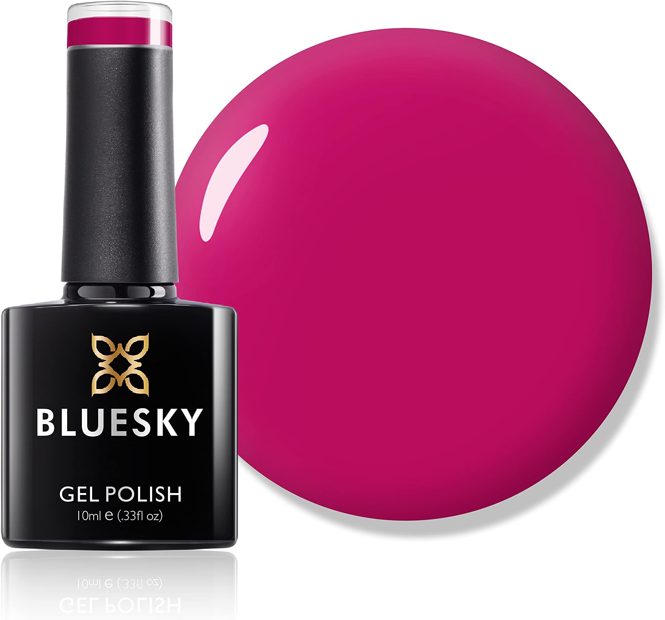 Gel Nail Polish, Hot Pink A117, Bright, Long Lasting, Chip Resistant, 10 ml (Requires Drying Under UV LED Lamp)