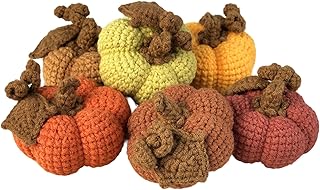 Crochet Mini Pumpkins Set of 6, Fall Decor, Thanksgiving Autumn Home Dec...