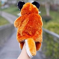 Vista 3 de Marionetas de mano de zorro, juguetes de animales de peluche para imaginativos juegos de simulación, regalos para niños
