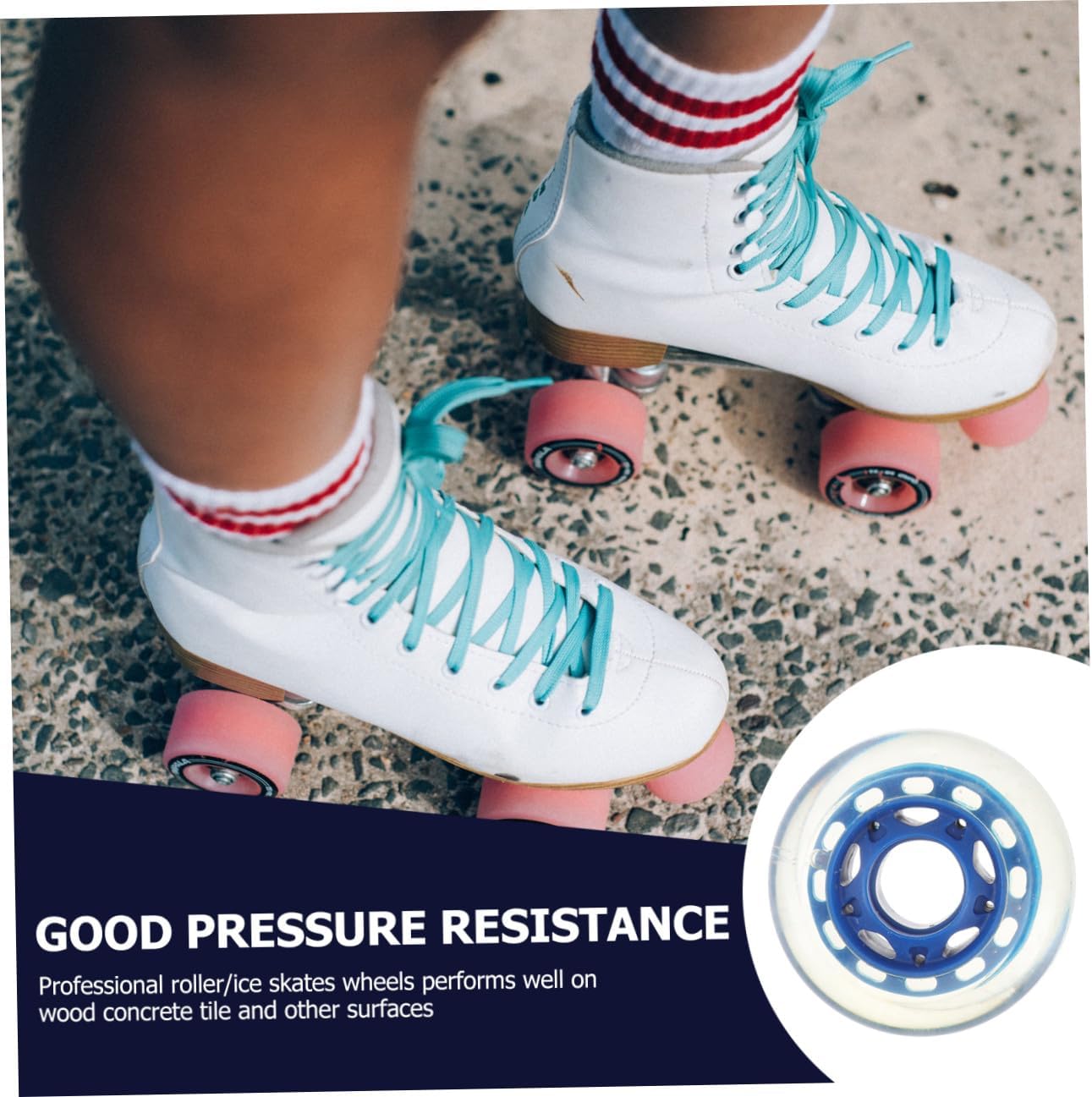 4pcs Roller Skate Wheels 70mm High-elastic Pu Wheels Replacement Set for Outdoor and Indoor Skating for Professional Roller Skates