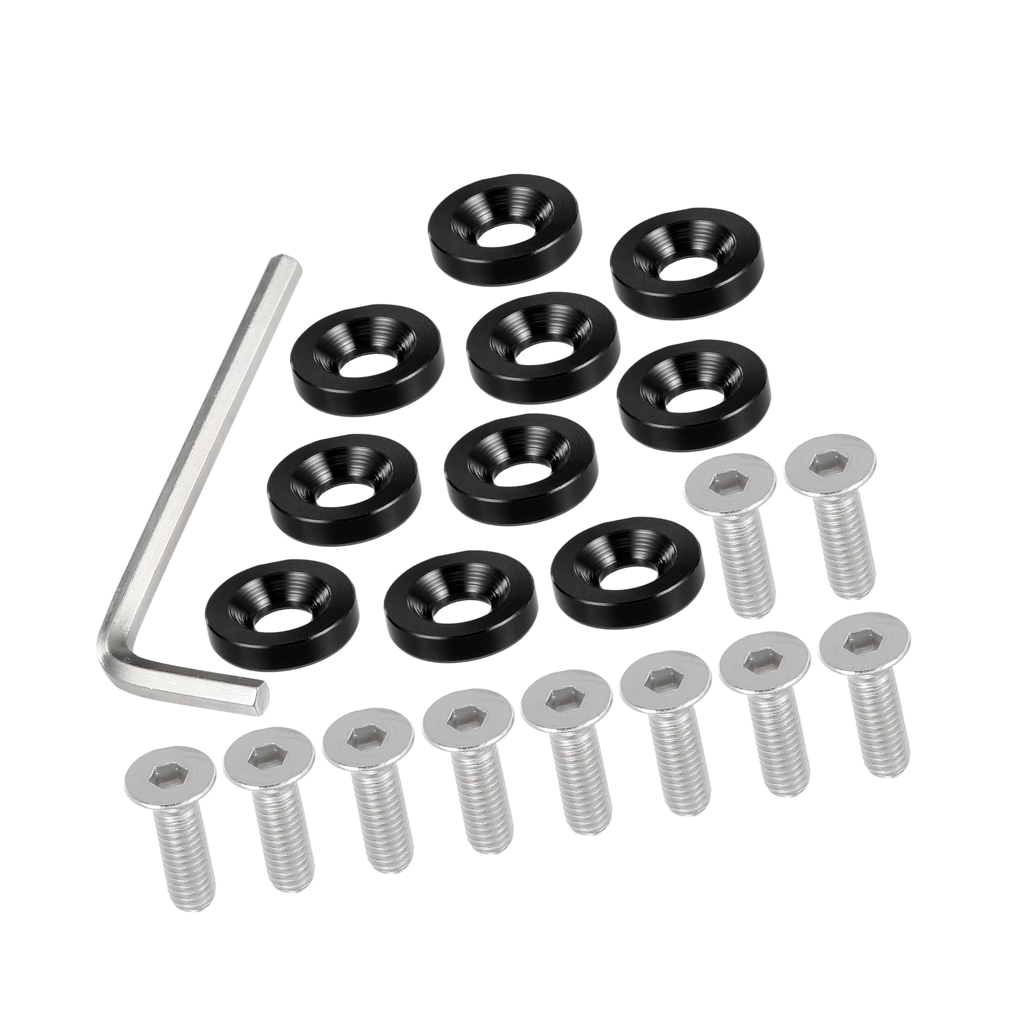 Universal Finishing Countersunk Fender Bumper Washers Gasket Screw Engine Bay Fastener Kit for Car Mechanical RC Parts M6