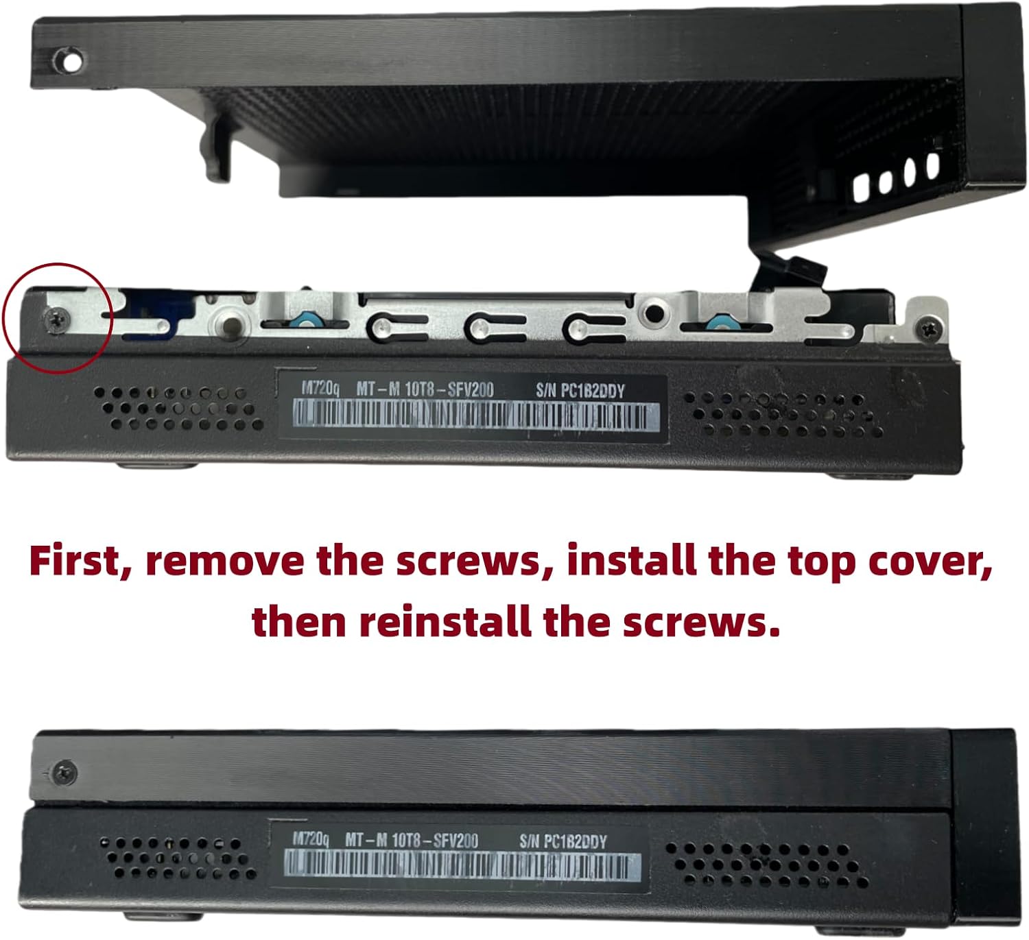 for Lenovo M720Q M920Q M920X M75Q P330 DIY Cooling Holes Chassis Cover Computer Case Mini Cover Cooling Dissipation Plastic