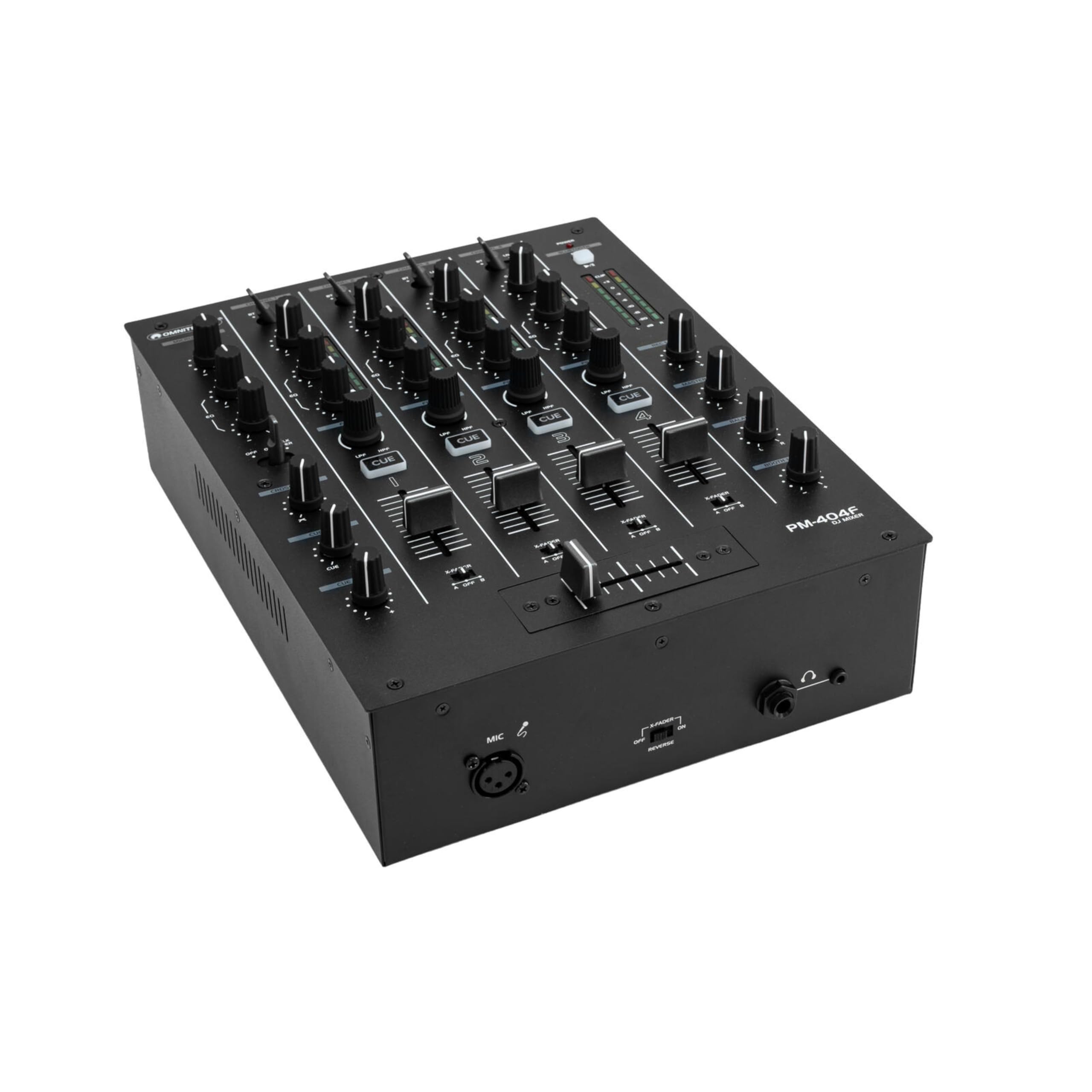 OMNITRONIC PM-404F 4-Kanal-DJ-Mixer mit Filter und Bluetooth