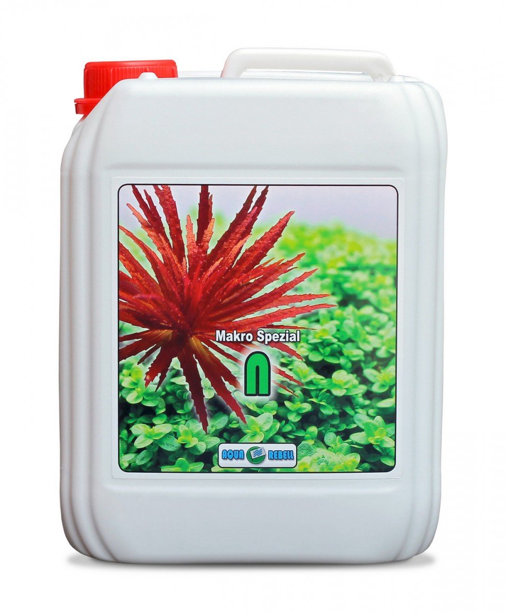 Aqua Rebell ® Makro Spezial N Dünger - 5 Literflasche - optimale Versorgung für Ihre Aquarium Wasserpflanzen - Aquarium Dünger speziell für Wasserpflanzen entworfen