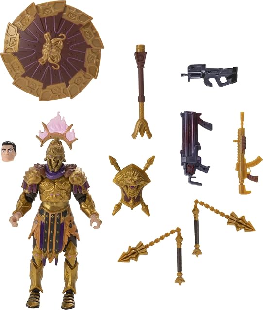 FORTNITE FNT1016 MENACE (UNDEFEATED FLAME) -Hot Drop Series-4-inch Articulated Figure with Harvesting Tool, Back Bling, Head, Weapons and Glider
