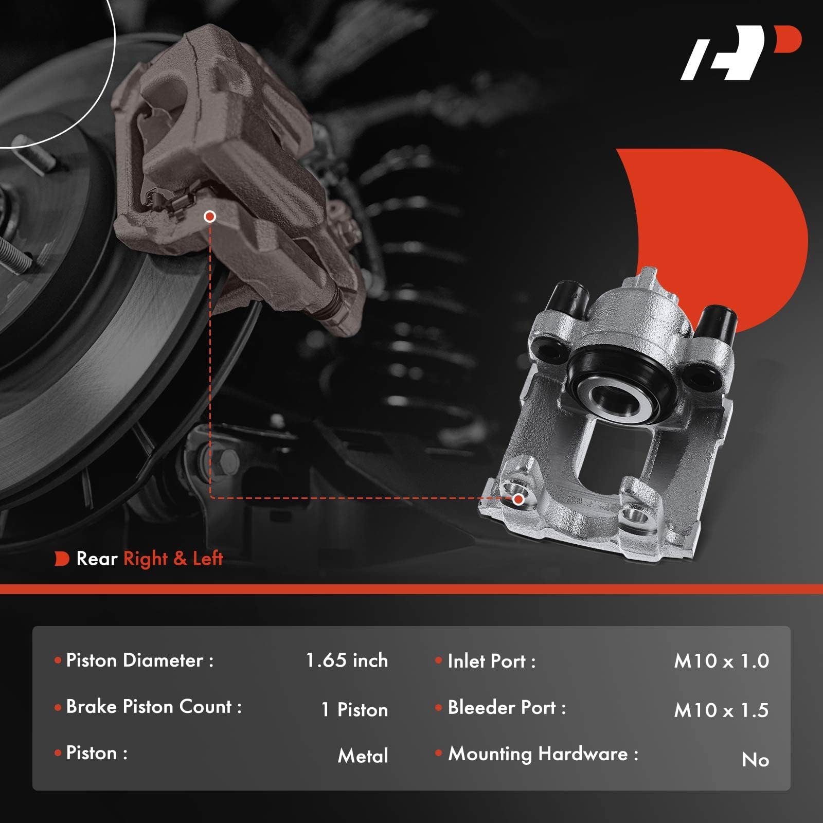 Brake Caliper Assembly Without Bracket Replacement New For