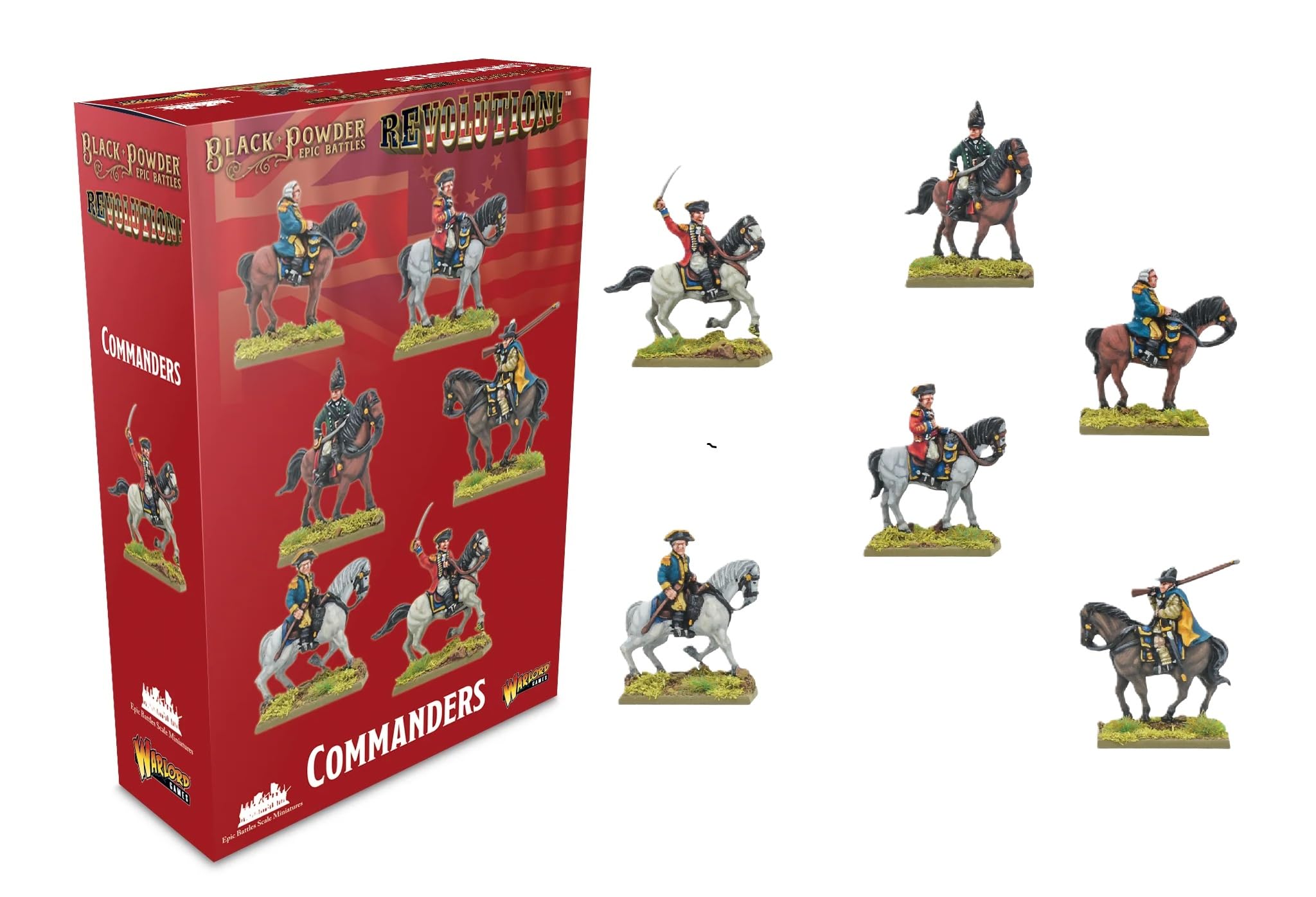 Warlord Games Revolution! Commanders - Epic Scale Miniatures for Black Powder Highly Detailed American War of Independence Era for Table-top Wargaming