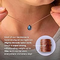 Vista 7 de SOULKU Collar de cristal, joyería de cristal curativo hecha a mano, joyería inspiradora para mujeres, cristal de corte de 0.32 x 0.315 pulgadas