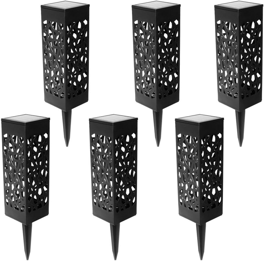 LightStan Solar Garden Pathway Lights, Outdoor Landscape Path Lights - 1 LED Lamp, Wireless, Waterproof Night Decoration Kit (6 Pack)