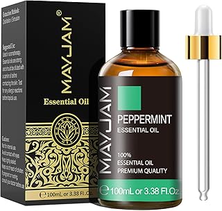 MAYJAM Peppermint Essential Oils 100ml, 100% Pure Natural Essential Oils, Therapeutic-Grade Aromatherapy Essential Oil, Fragrance Oils for Diffuser, Humidifier, Relax, Sleep
