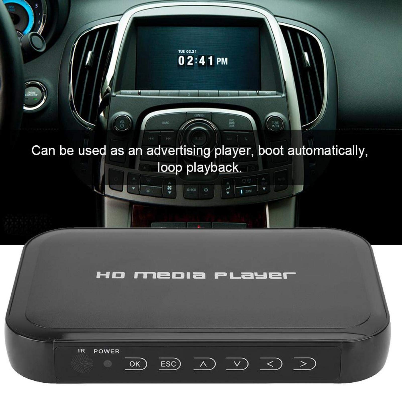 Odtwarzacz multimedialny z pilotem, odtwarzacz multimedialny 1080P Mini HDMI M3 HD Sieciowy odtwarzacz wideo z twardym dyskiem 100-240 V Hdmi odtwarzacz multimedialny, sieciowy odtwarzacz (EU)