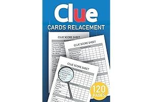 Clue Cards Replacement: 120 Score Sheets Refills for Clue Board Game