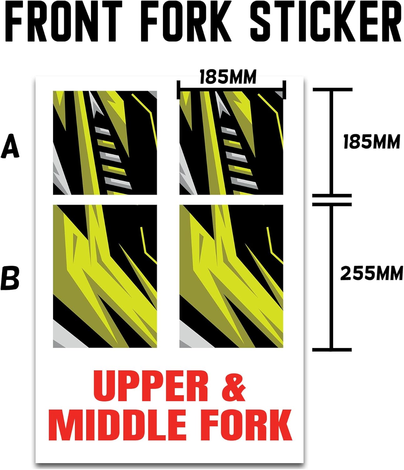 MC MOTOPARTS Front Fork Tube Wrap Vinyl Graphics Decal FK29 Compatible with MX Dirt Bike KLX450R WR250F WR450F CRF450R