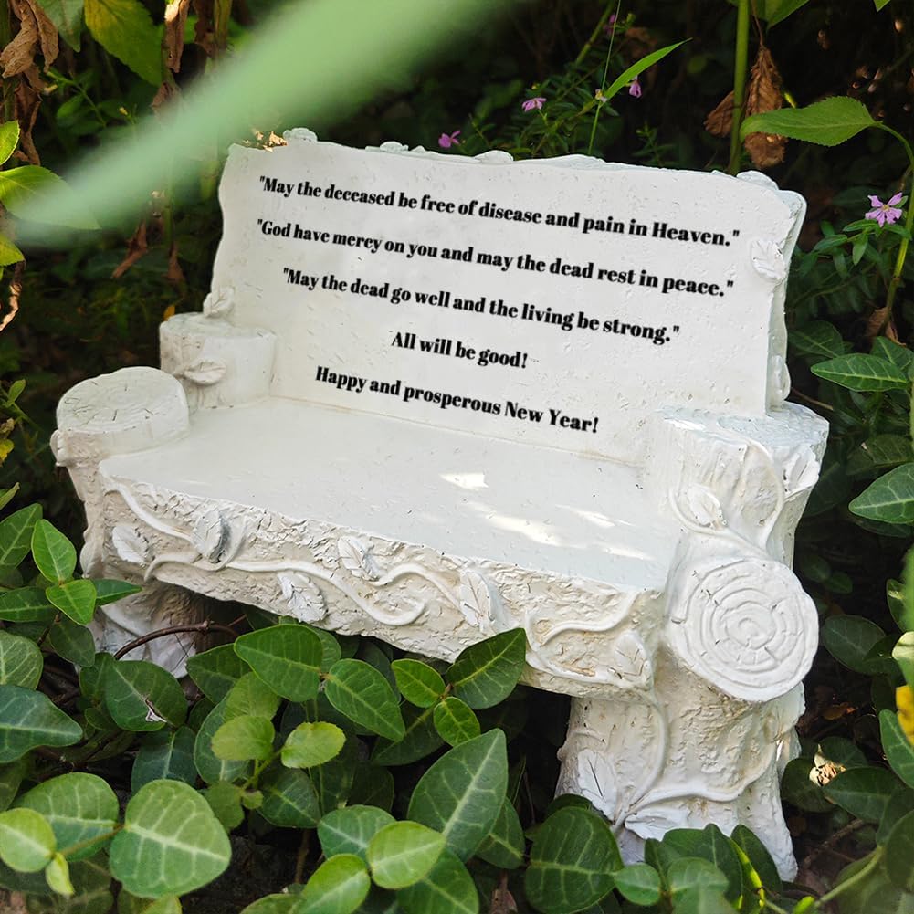 Personalized Memorial Bench Garden Stone Engraved with Any Message, Decorative Custom Memorial Stones，Indoor or Outdoor Decor Sympathy Memorial Gifts,9.5"*4.7"*6.7"